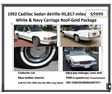 Photo 1 of 3 of 1992 Cadillac DeVille Touring
